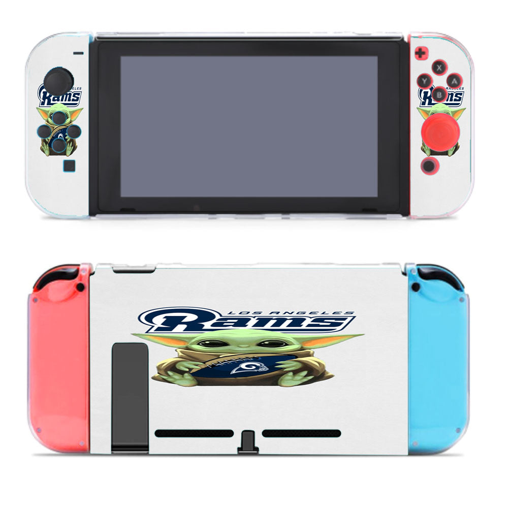 Baby Yoda Loves Los Angeles Rams Nintendo Switch Cover Case