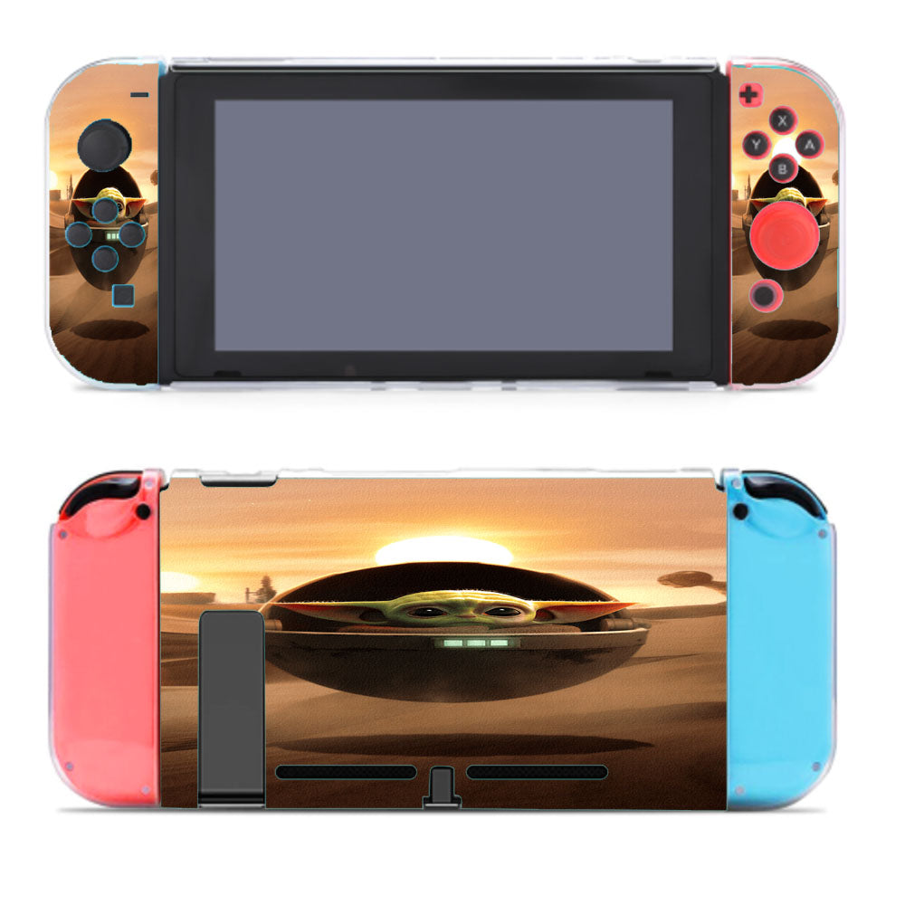 Baby Yoda Sunset Canvas Paint Nintendo Switch Cover Case