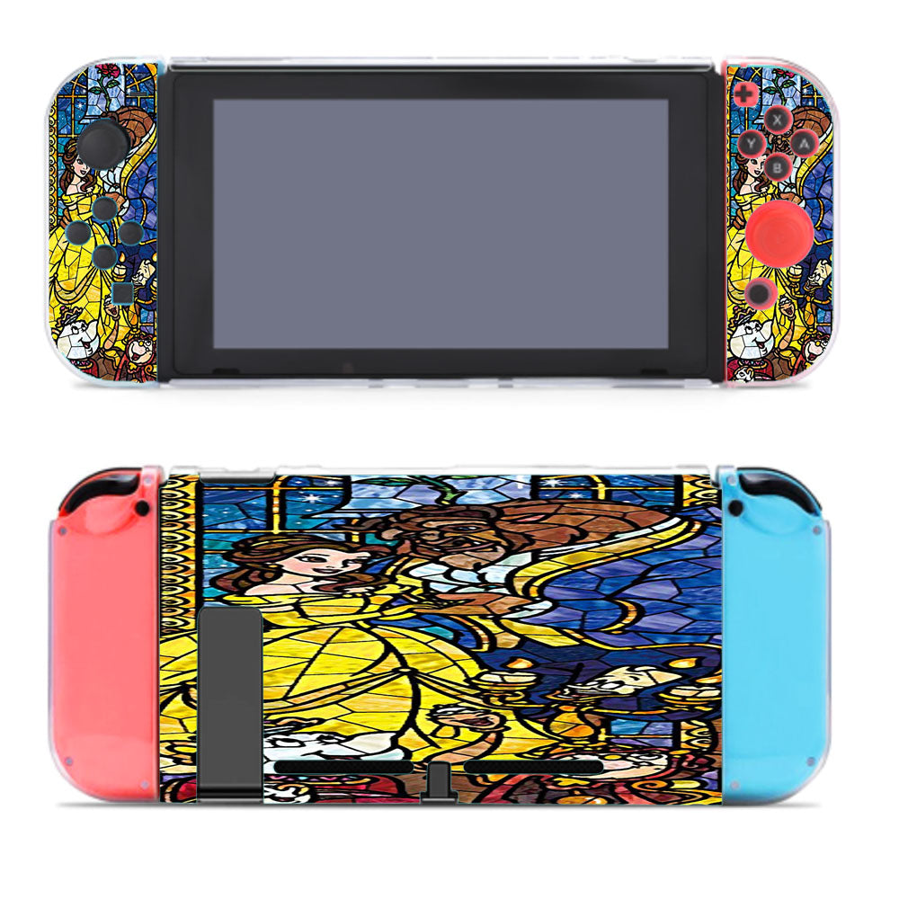 Beauty And The Beast Stained Glass Nintendo Switch Cover Case