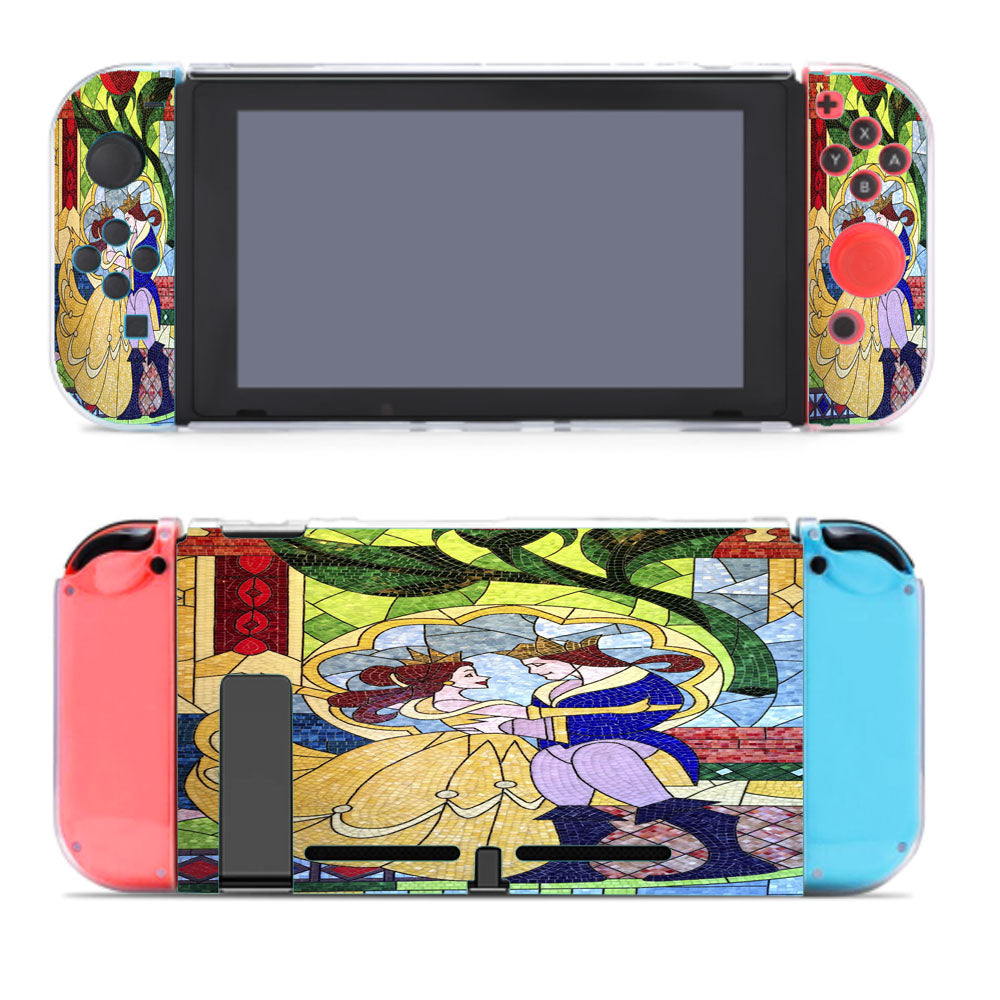Beauty And The Beast Stained Glasses Nintendo Switch Cover Case