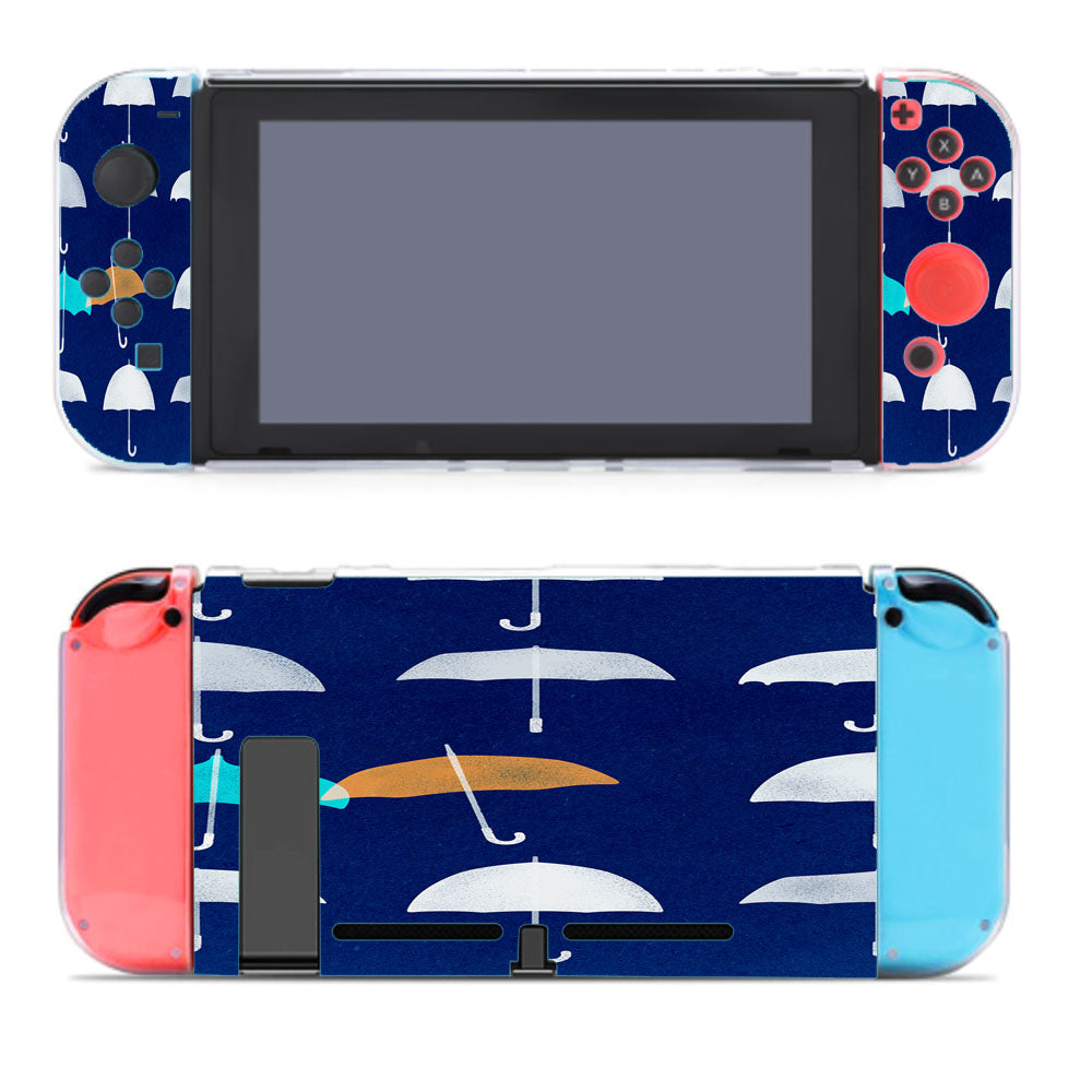 Blue Umbrella Cute Minimal Art Disney Nintendo Switch Cover Case