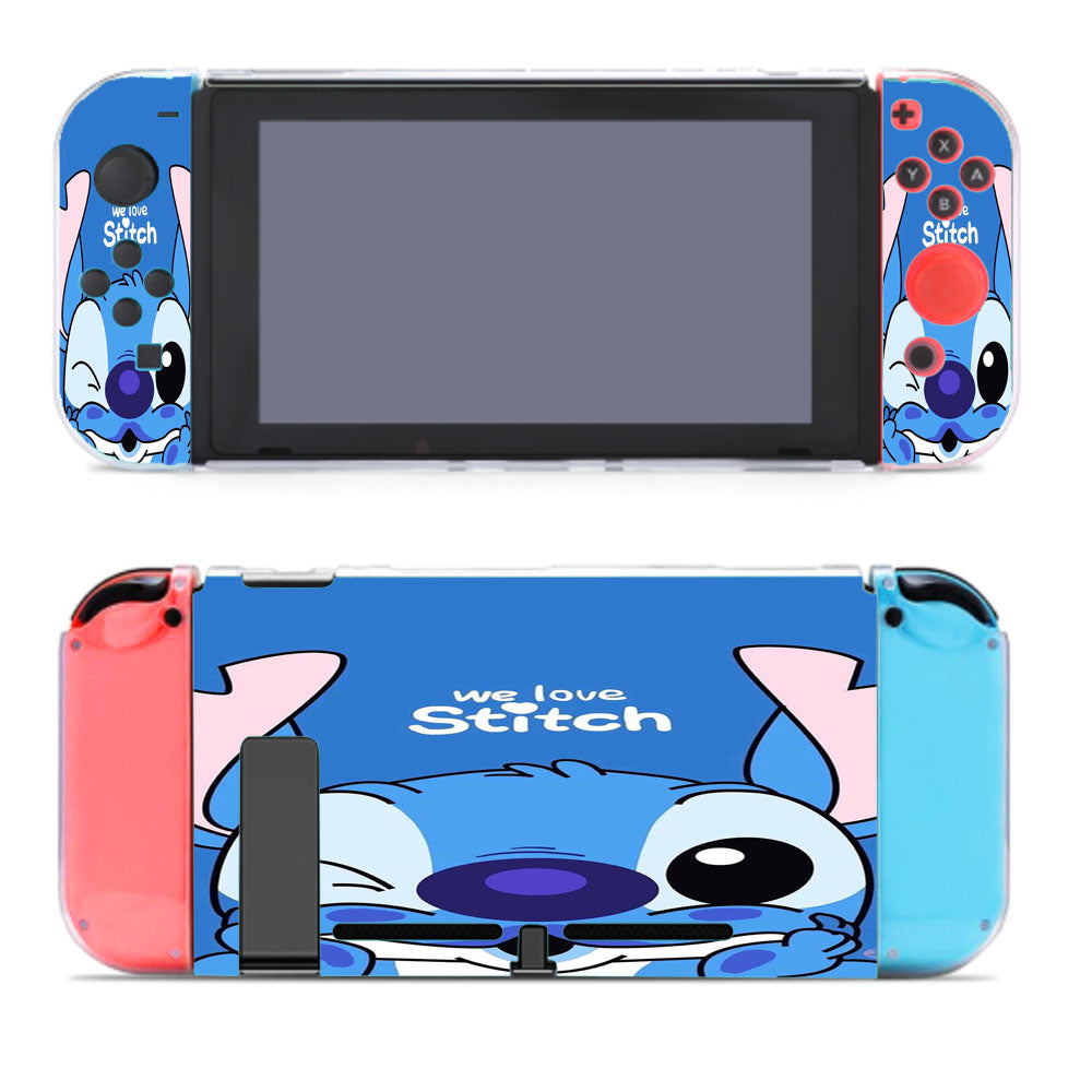 Blue We Love Stitch Nintendo Switch Cover Case