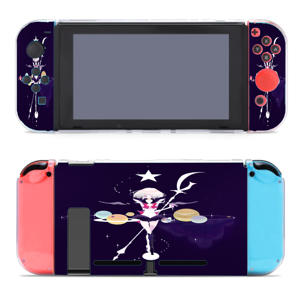 Boots Planets Sailor Moon Purple Weapons Short Hair Sailor Saturn Nintendo Switch Cover Case