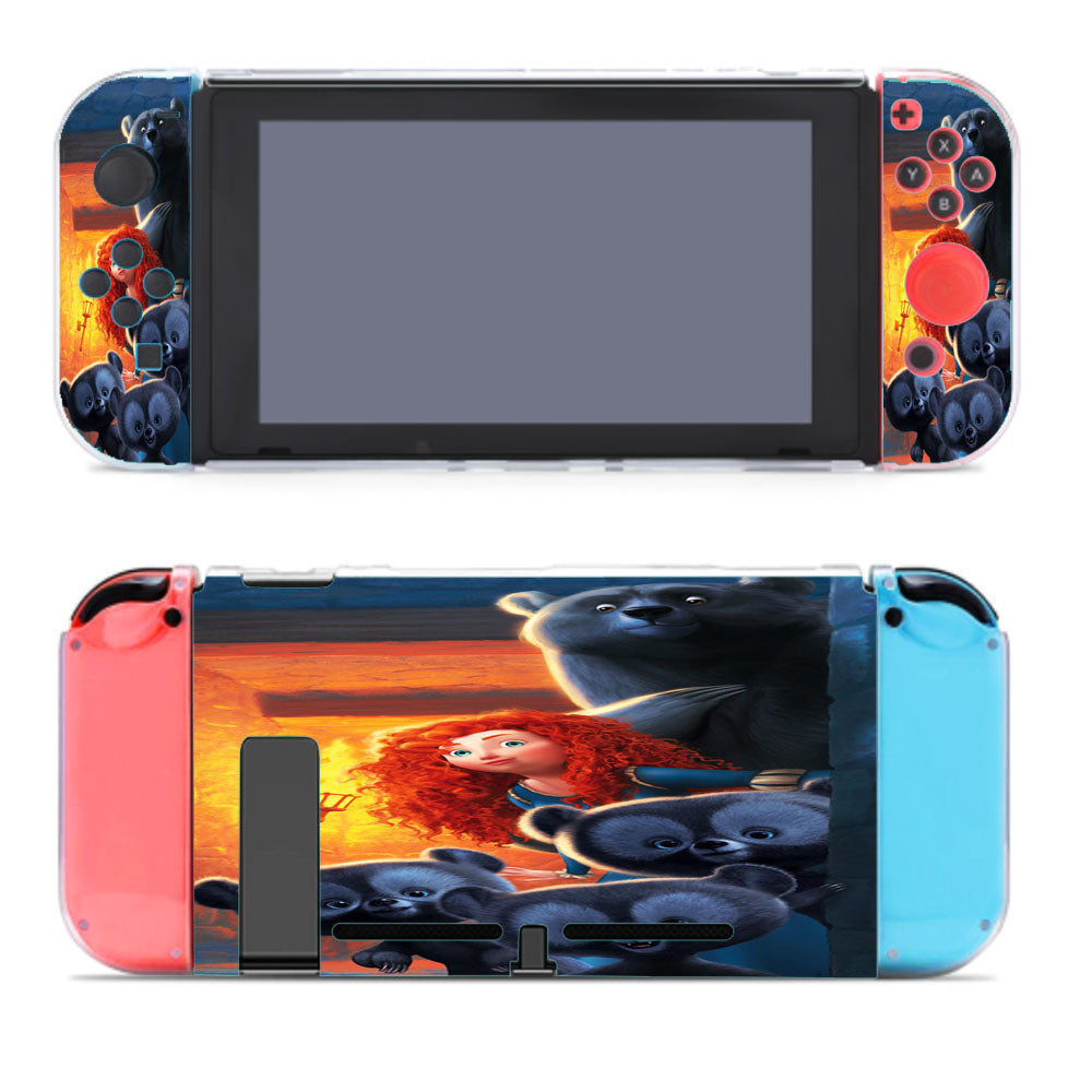 Brave Big Bear And Triplets Bear Nintendo Switch Cover Case
