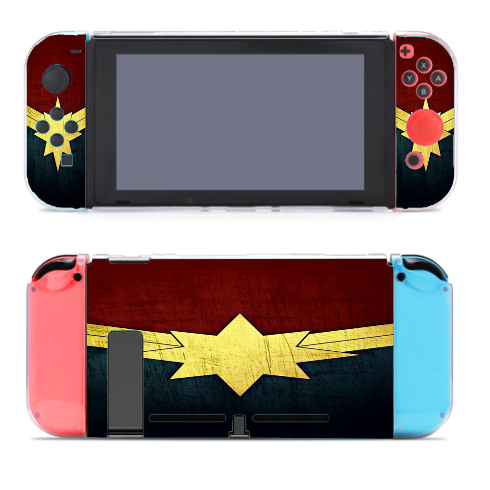 Captain Marvel Comics Logo Nintendo Switch Cover Case