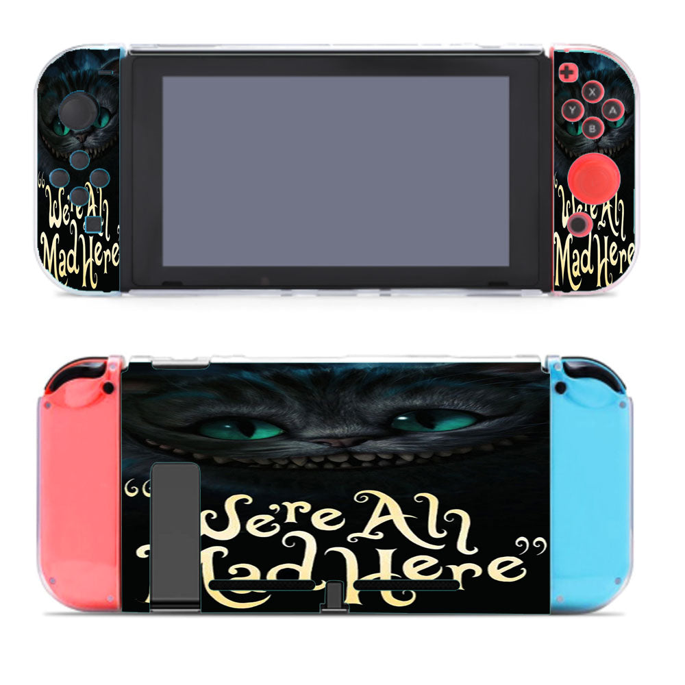 Cat Cheshire Were All Mad Here Nintendo Switch Cover Case