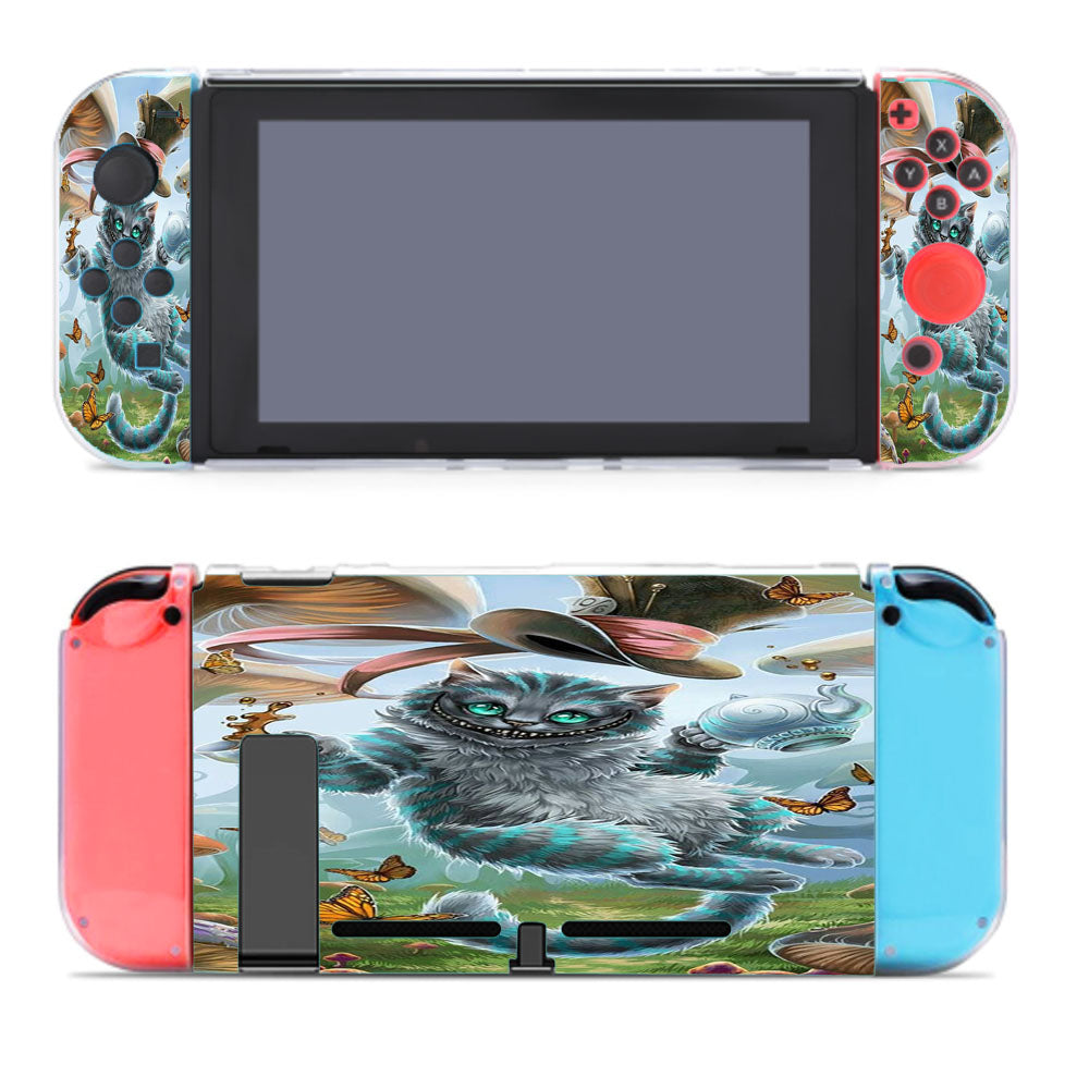 Cheshire Cat Tea Time Nintendo Switch Cover Case