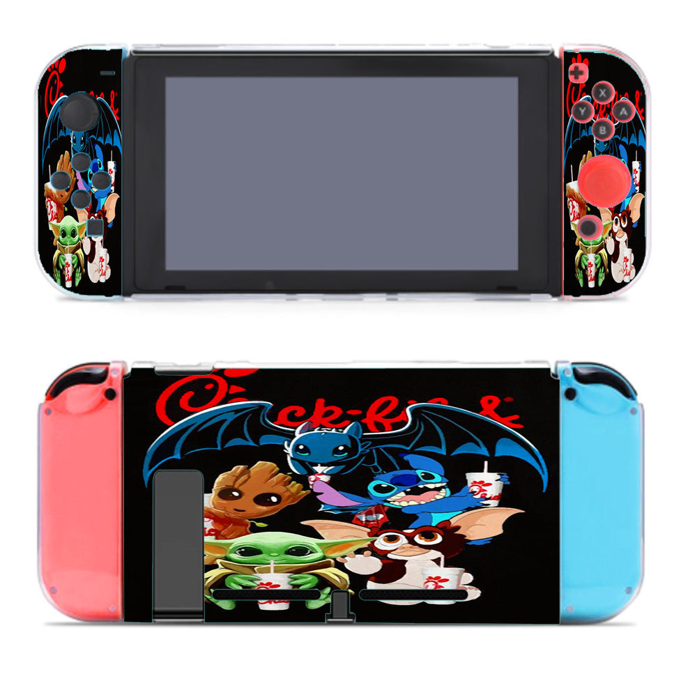 Chick Fil A Baby Yoda Groot Toothless Stitch Gizmo Nintendo Switch Cover Case