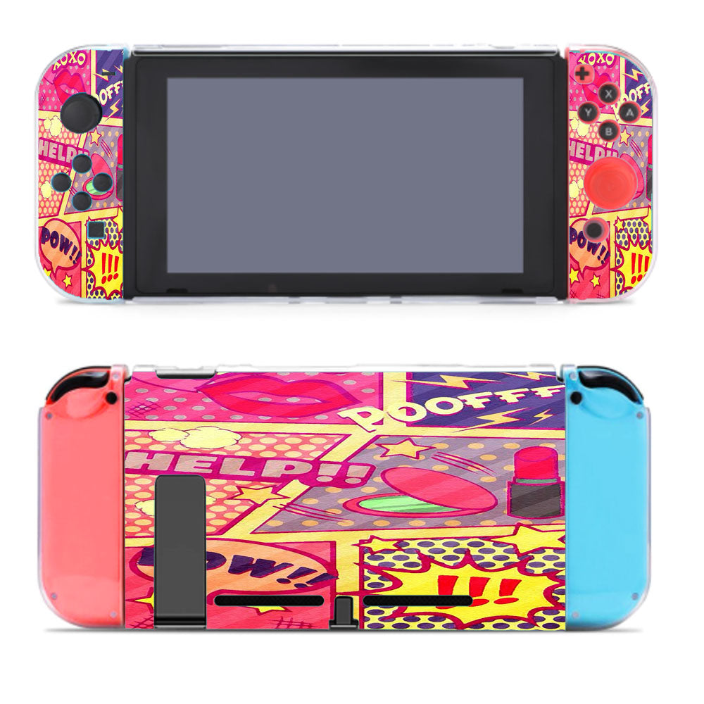Cosmetic Puff Comic Strip Nintendo Switch Cover Case