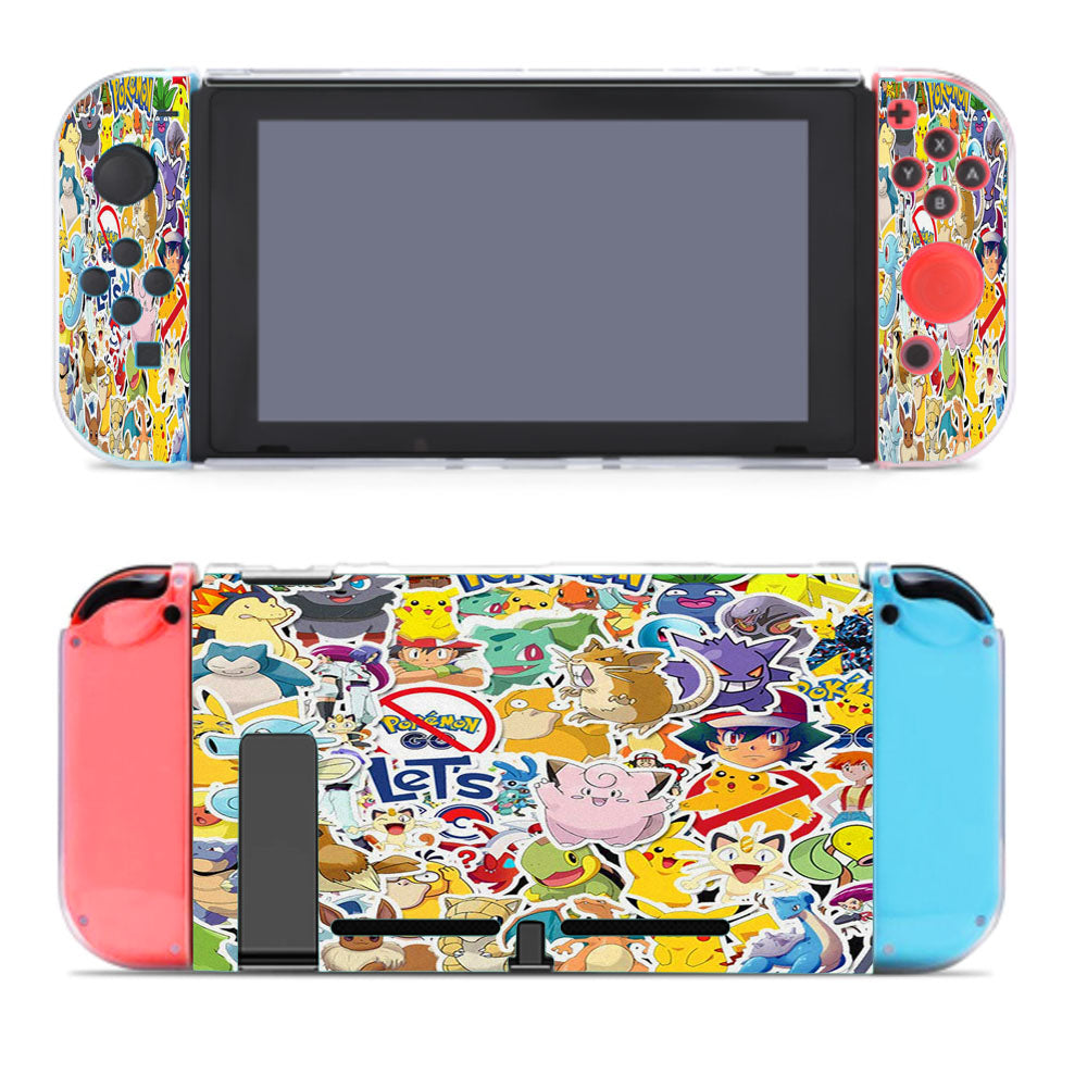 Cute All Pokemon Cartoon Characters Sticker Collection Nintendo Switch Cover Case