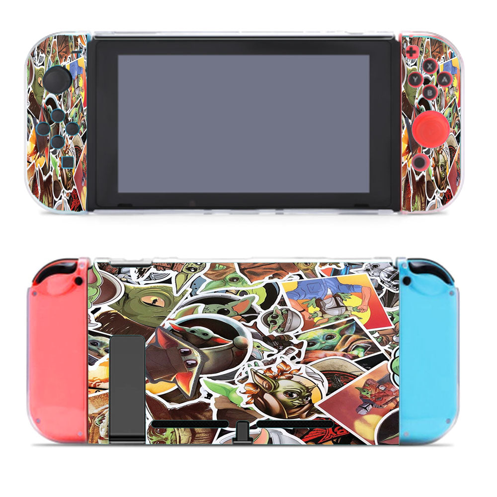 Cute Baby Yoda Star Wars The Mandalorian Stickers Nintendo Switch Cover Case