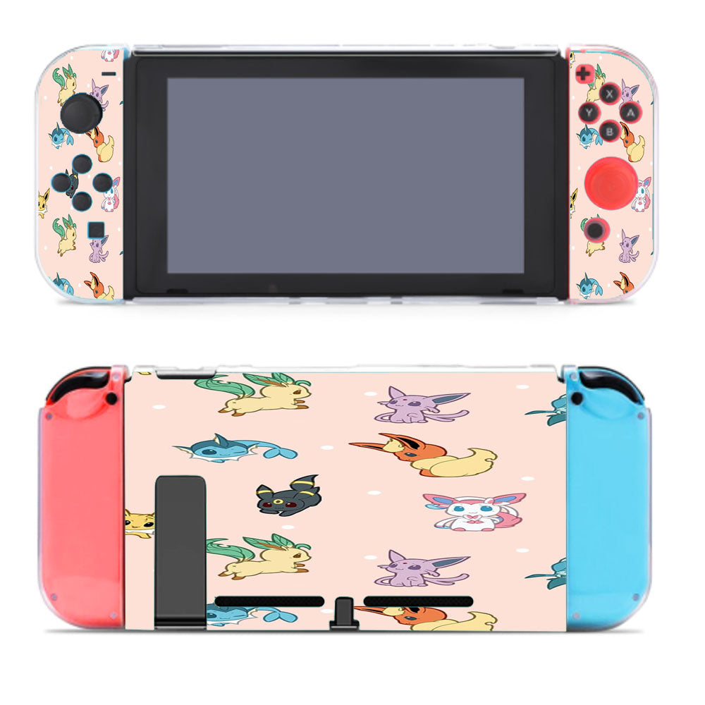 Cute Eevee Pokemon Eeveelutions Pattern Nintendo Switch Cover Case