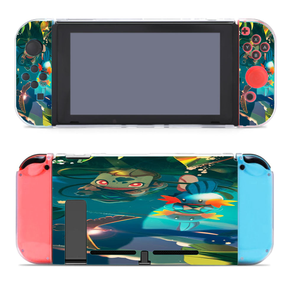 Cute Pokemon Bulbasaur And Mudkip Nintendo Switch Cover Case