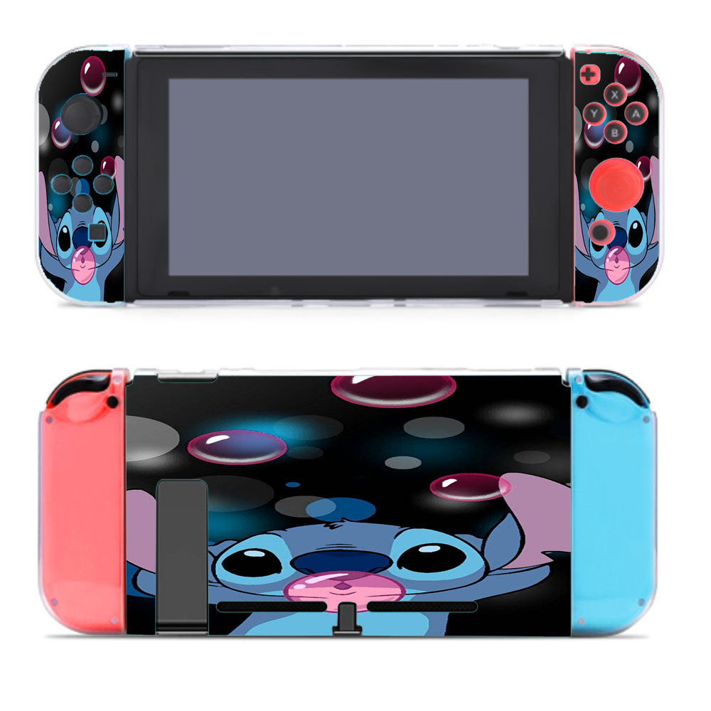 Cute Stitch Bubble Gum Wallpaper Nintendo Switch Cover Case