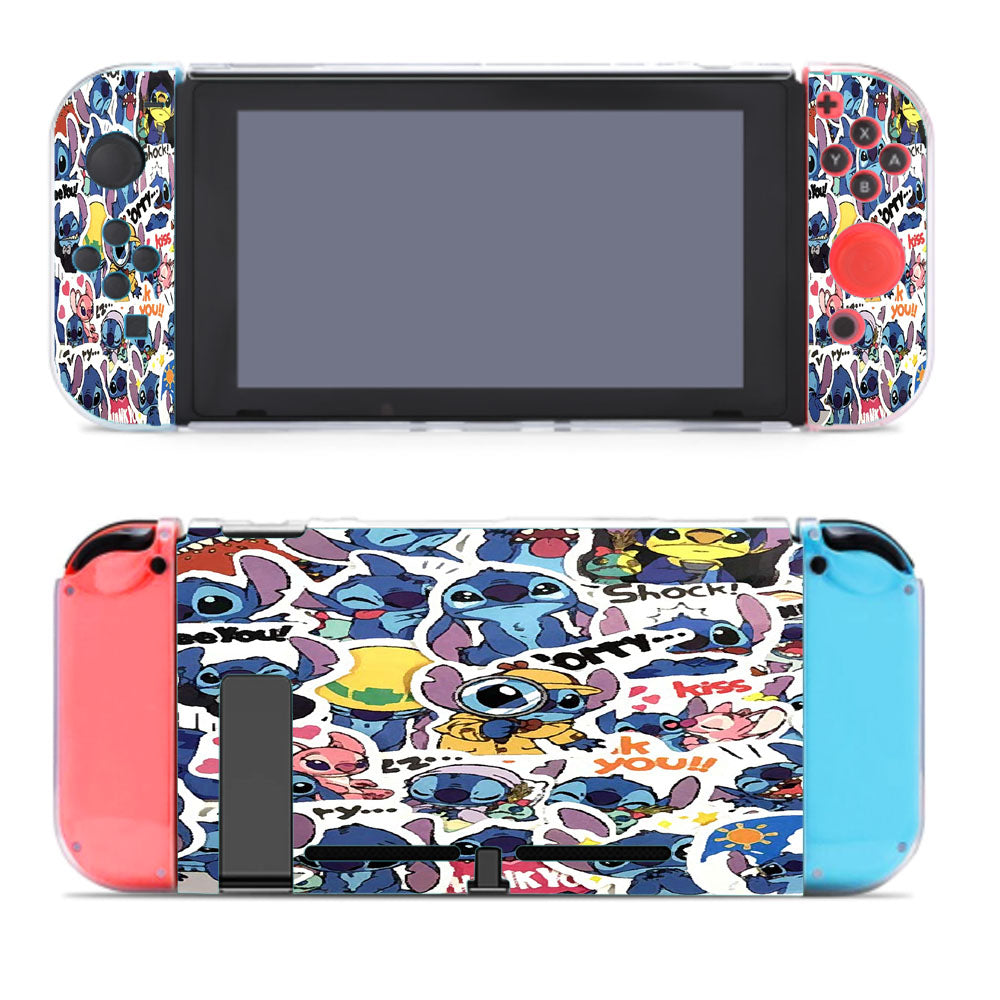 Cute Stitch Lilo Cartoon Emoticon Creature Characters Sticker Collage Nintendo Switch Cover Case