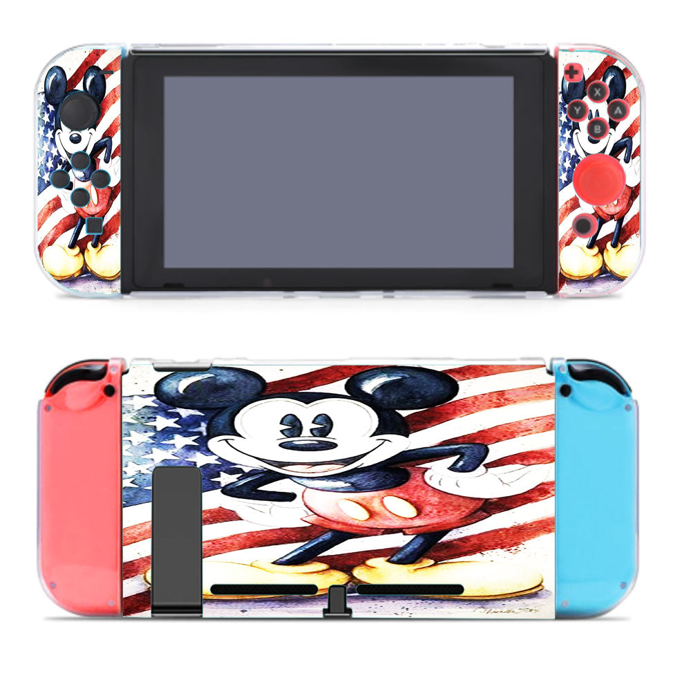 Dinsey Mickey Mouse Retro Usa Flag Nintendo Switch Cover Case
