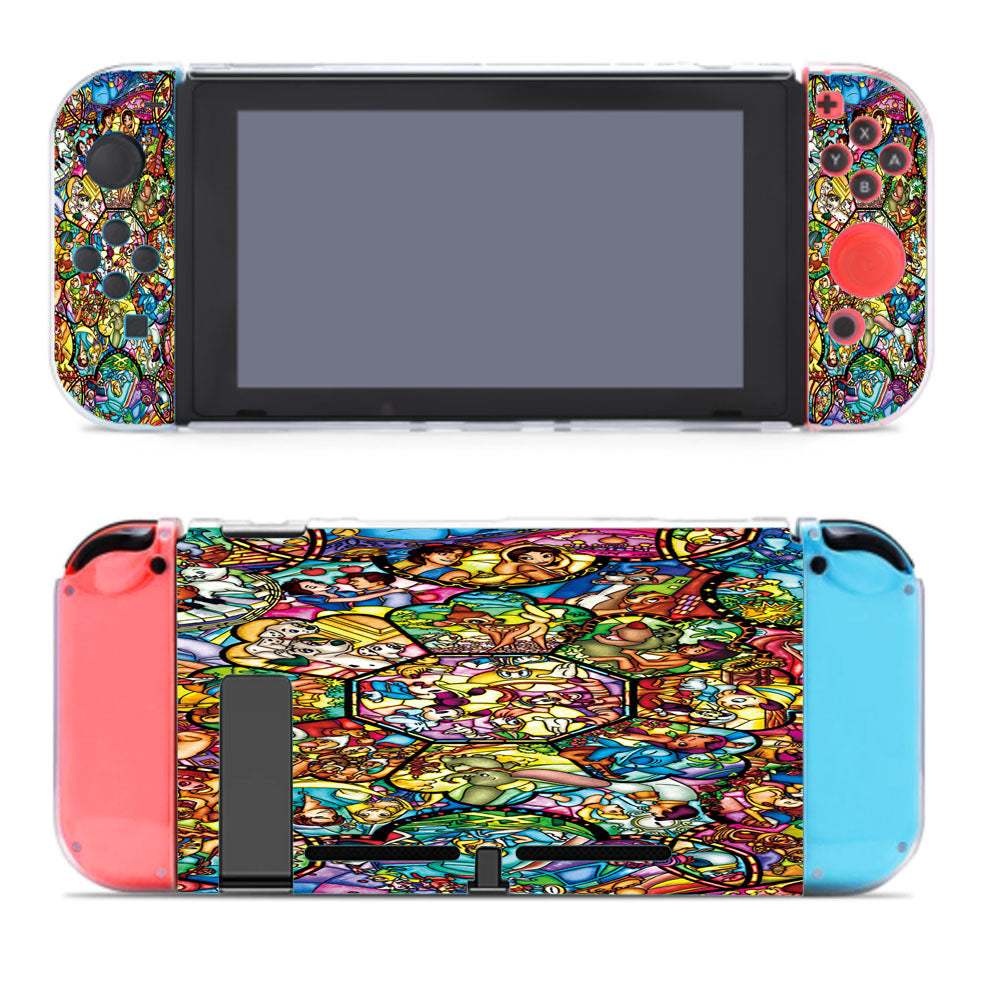 Disney All Characters Stained Glasses Nintendo Switch Cover Case