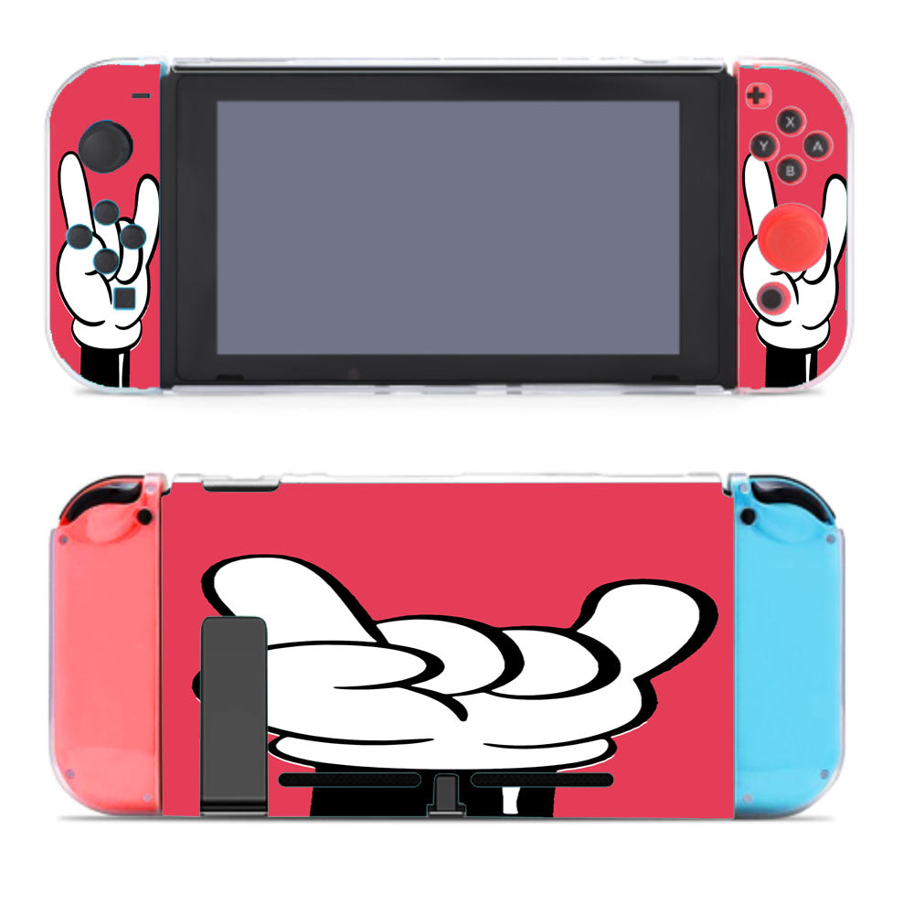 Disney Cartoon Mickey Hand Funny Swag Rock Nintendo Switch Cover Case
