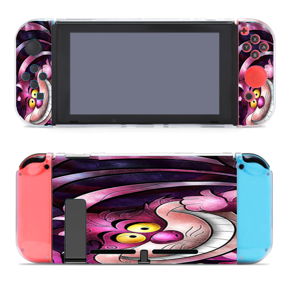 Disney Cheshire Cat Stained Glass Nintendo Switch Cover Case