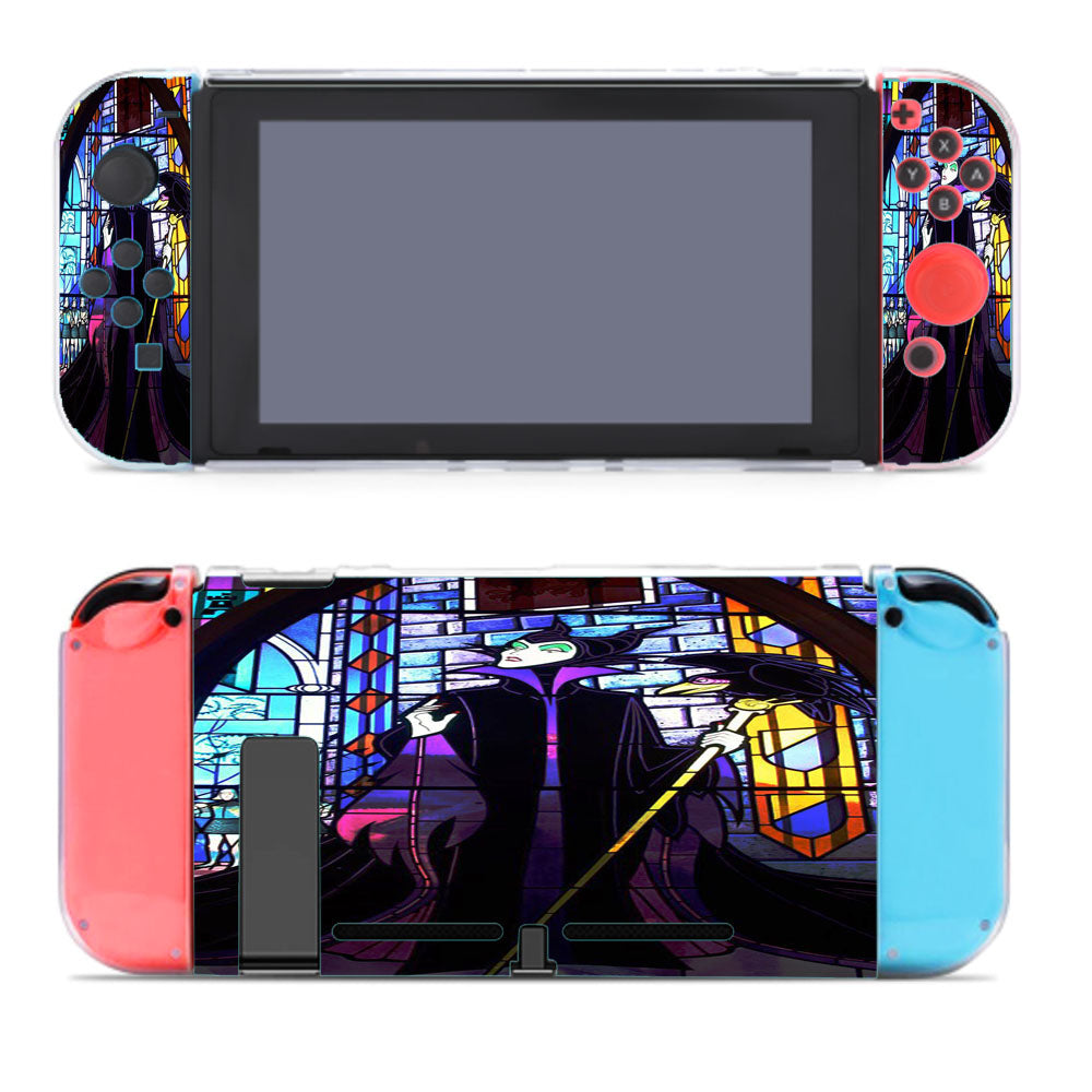 Disney Malficent Stained Glasses Nintendo Switch Cover Case