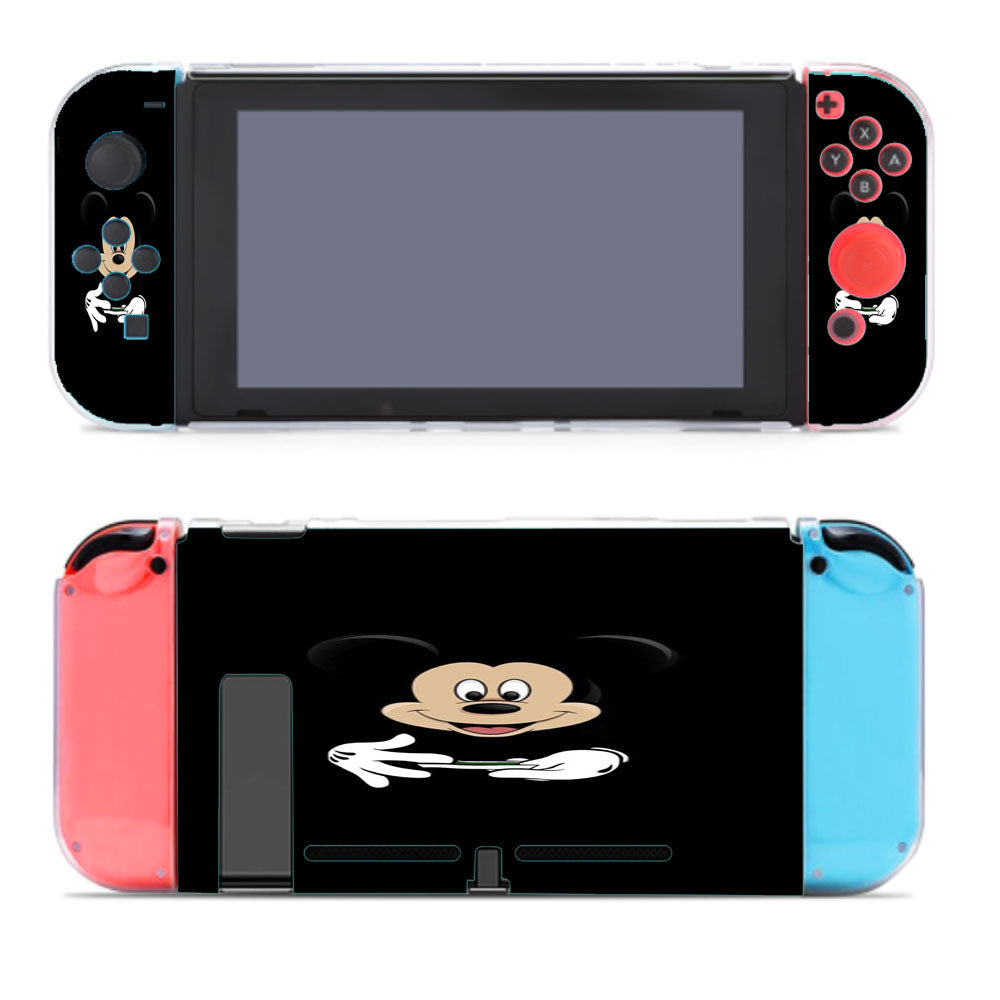 Disney Micky Face Black Wallpapers Nintendo Switch Cover Case