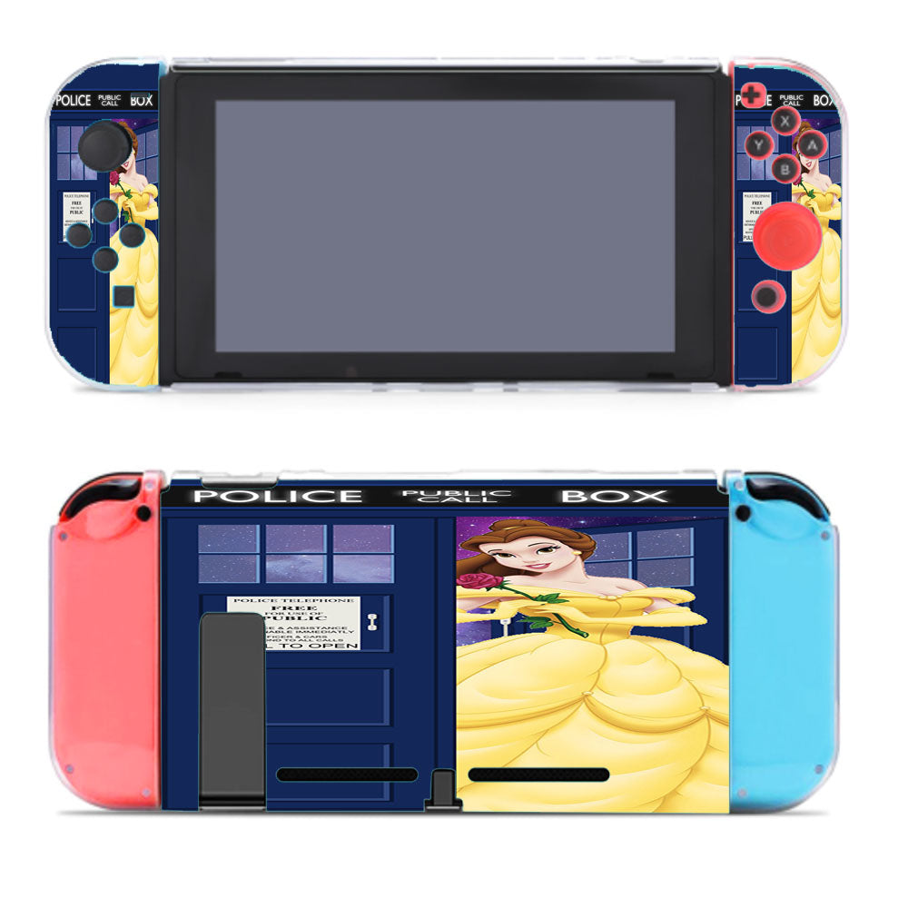 Disney Princess Belle Tardis Police Box Nintendo Switch Cover Case