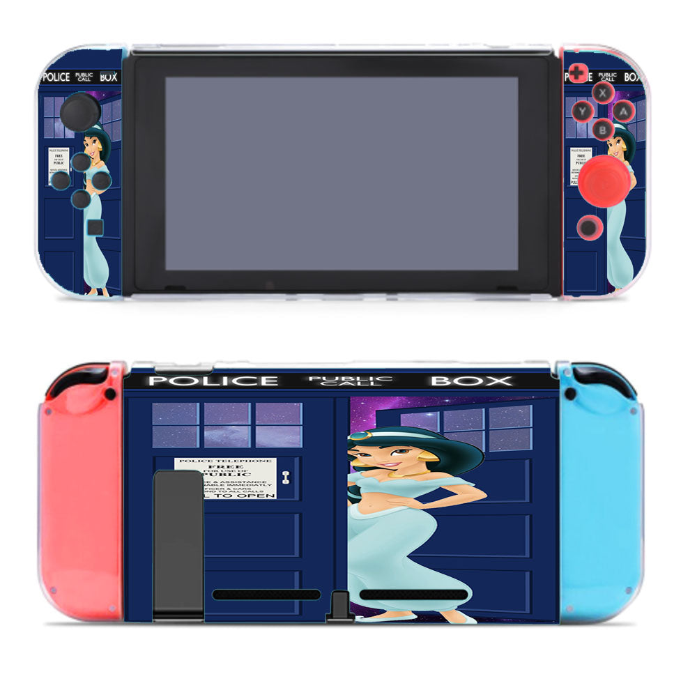 Disney Princess Jasmine Tardis Police Box Nintendo Switch Cover Case