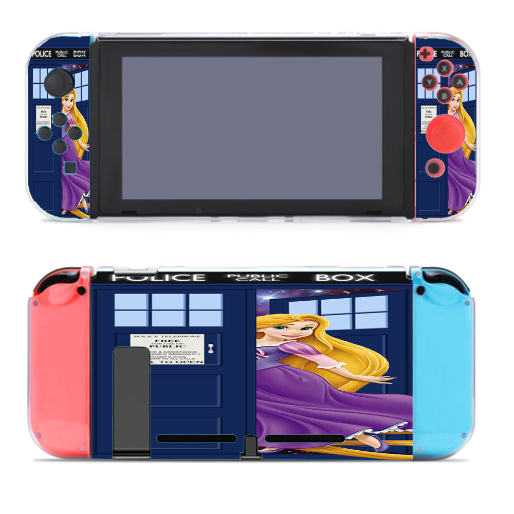 Disney Princess Rapunzel Tardis Police Box Nintendo Switch Cover Case