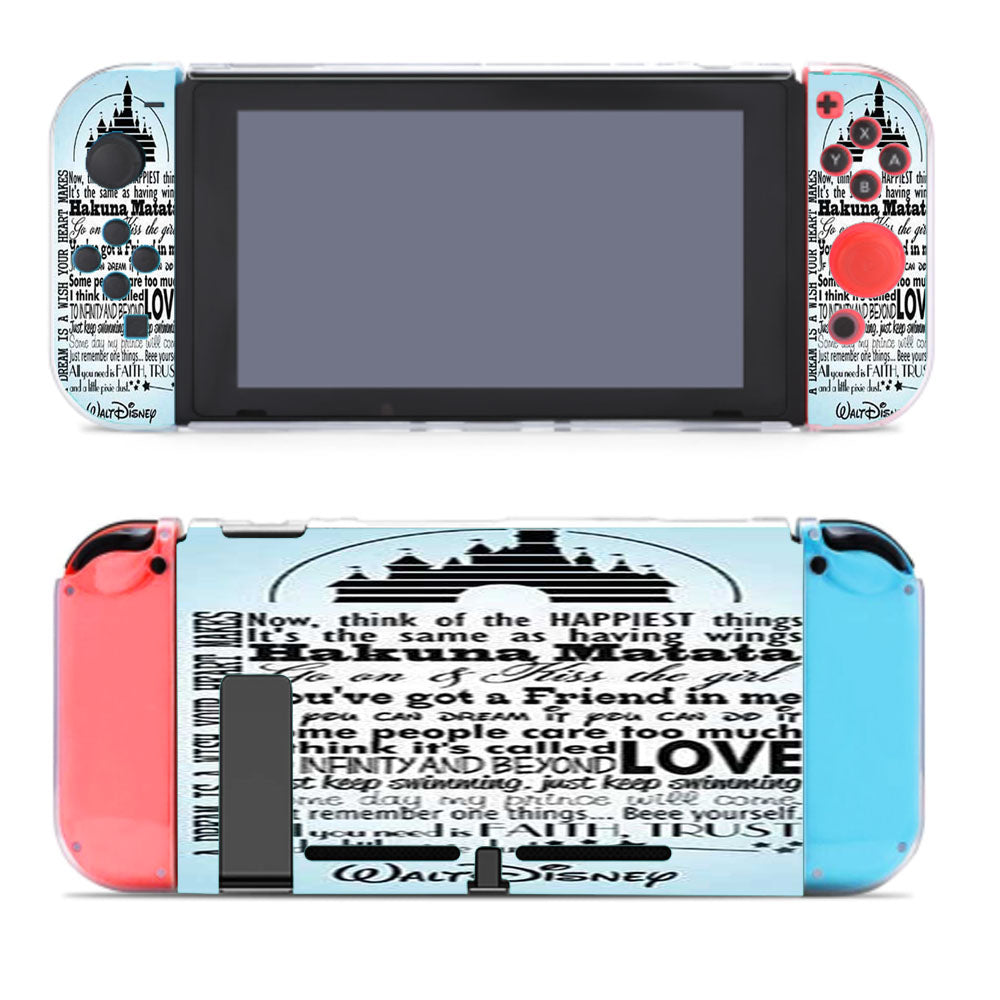Disney Quotes Blue Fade New Nintendo Switch Cover Case