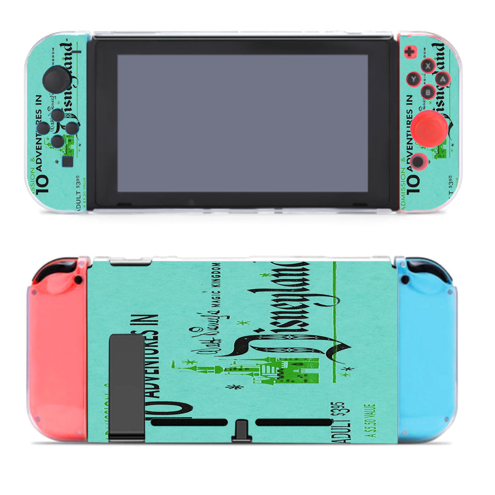 Disney Retro Disneyland Ticket Blue Nintendo Switch Cover Case