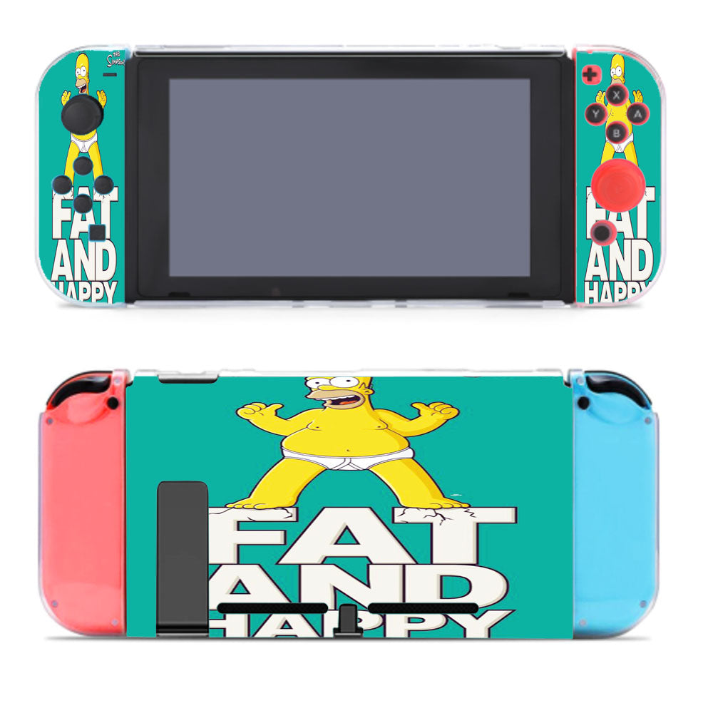 Fat And Happy The Simpson Nintendo Switch Cover Case