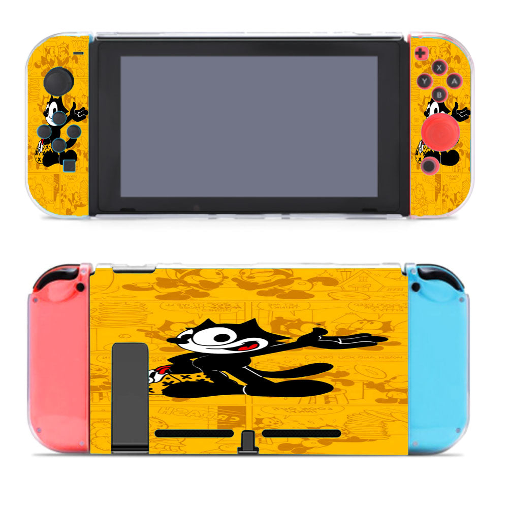 Felix Comic Art Yellow Nintendo Switch Cover Case