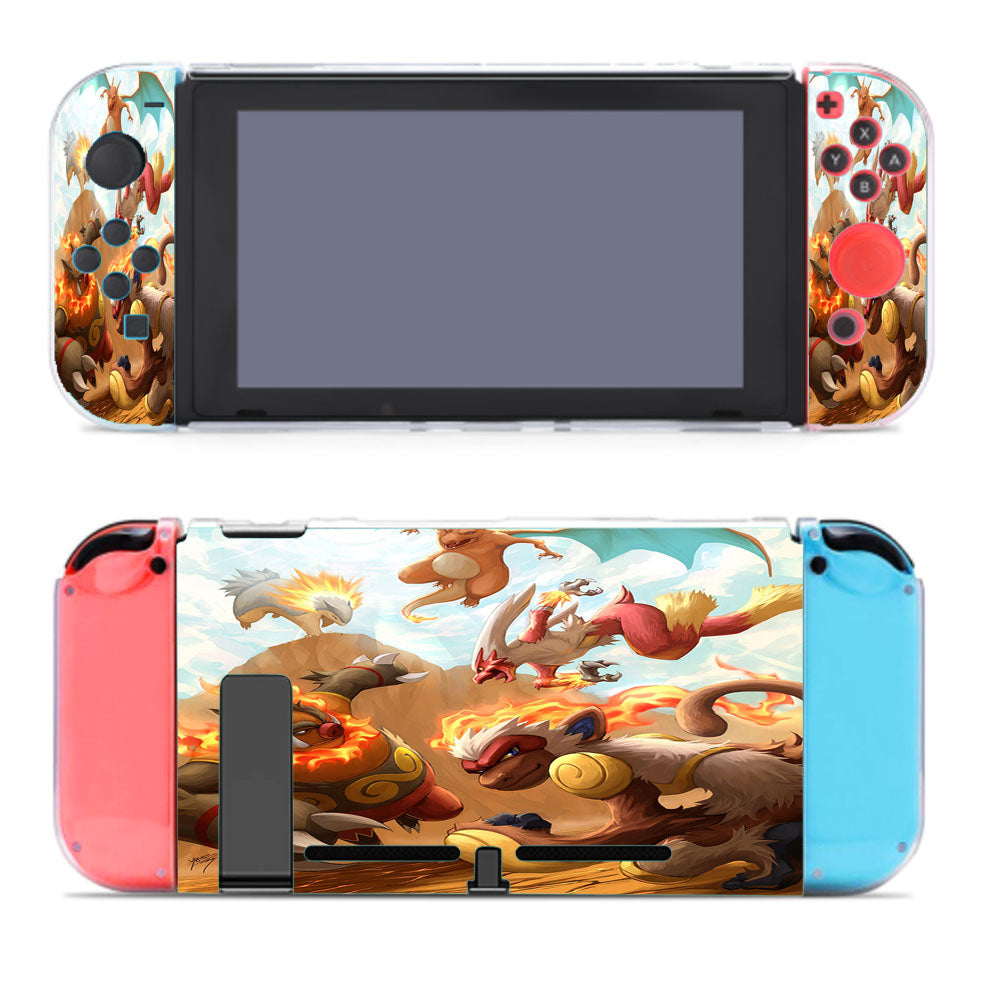 Fire Blast Pokemon Art Nintendo Switch Cover Case