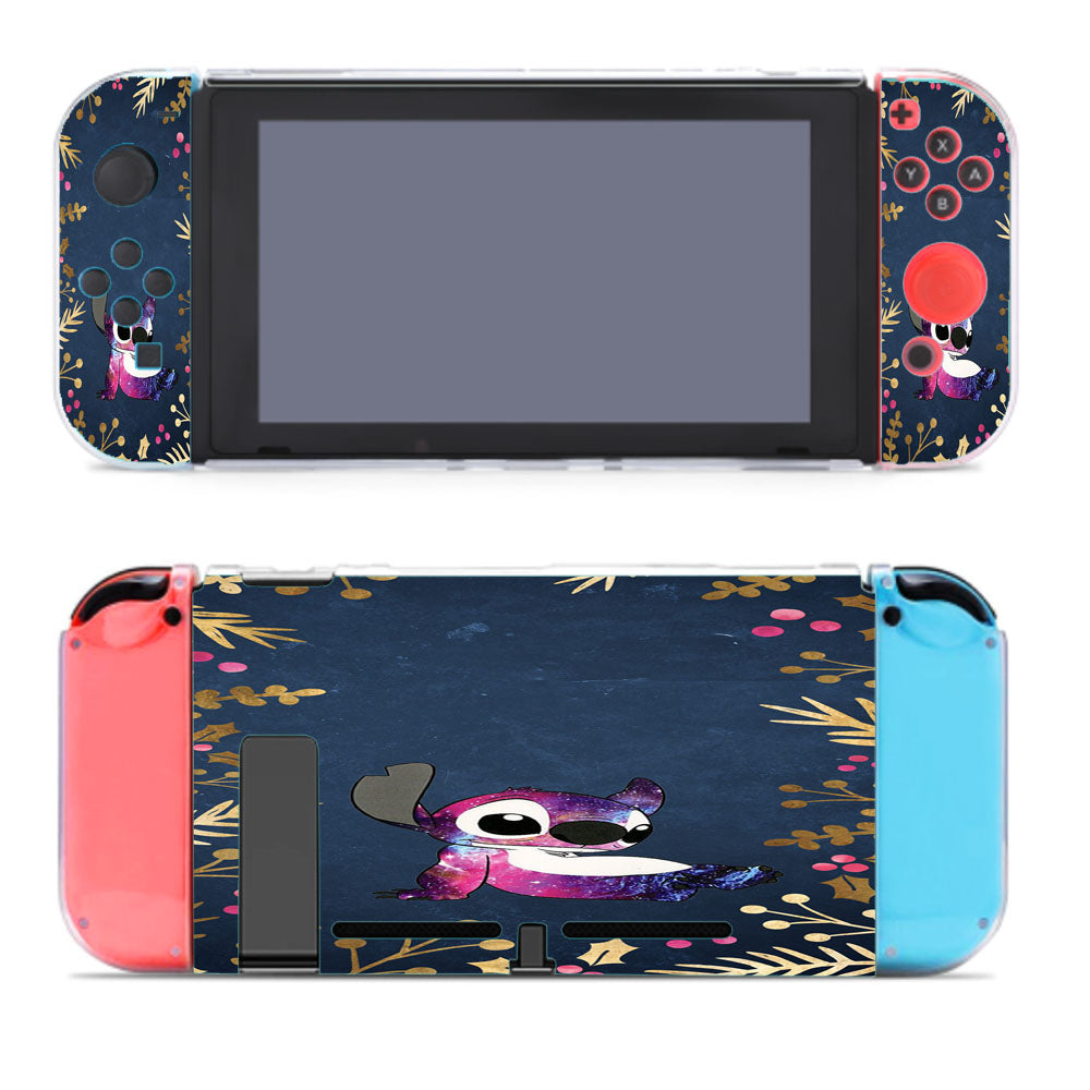 Floral Pattern Galaxy Stitch Nintendo Switch Cover Case