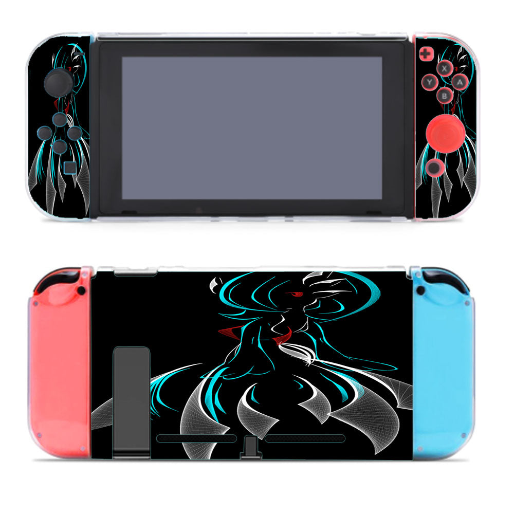 Gardevoir Pokemon Line Art On Black Nintendo Switch Cover Case