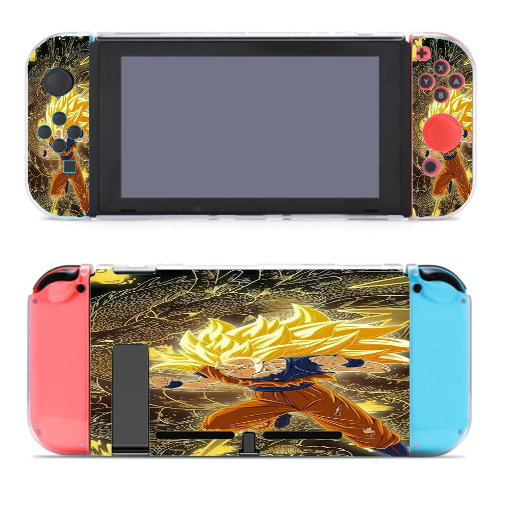 Goku Super Saiyan Jin 3 And Gold Dragon Shenron Nintendo Switch Cover Case