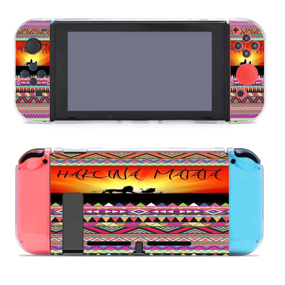 Hakuna Matata Aztec Pattern Nintendo Switch Cover Case