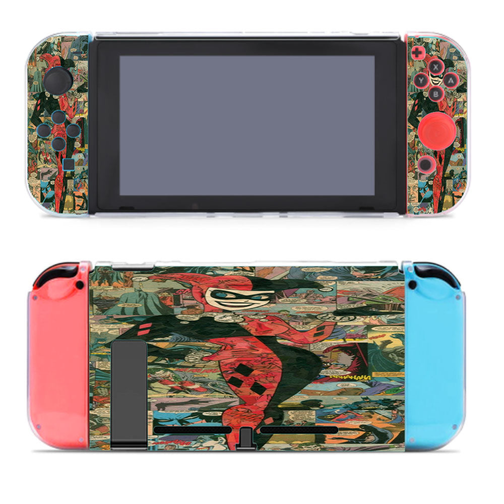 Harley Quinn Art Comic Collages Nintendo Switch Cover Case