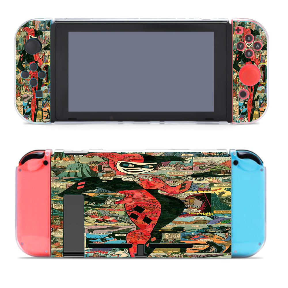 Harley Quinn Comic Collage Nintendo Switch Cover Case