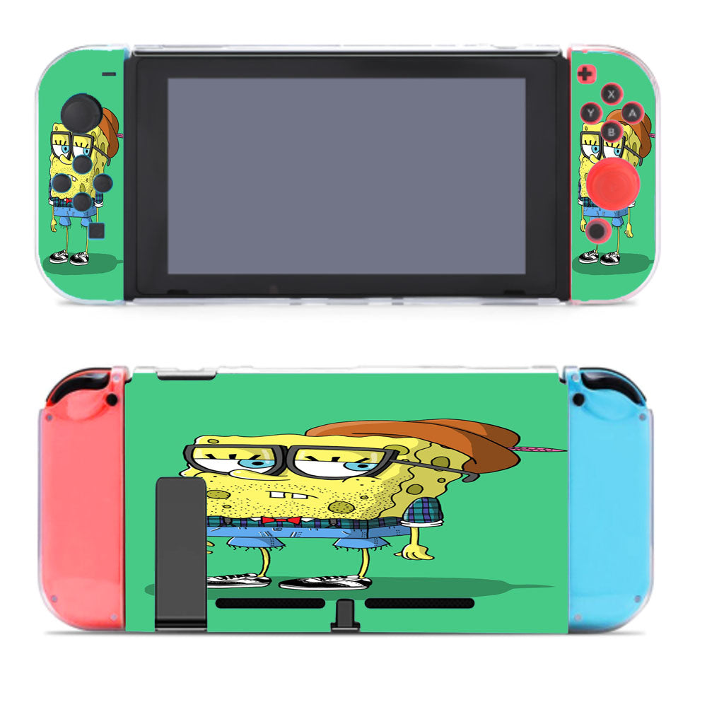 Hipster Spongebob Nintendo Switch Cover Case