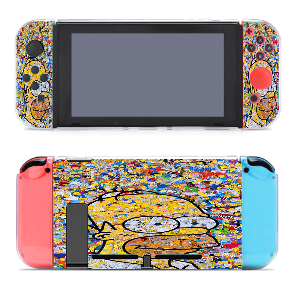 Homer The Simpson Collage Nintendo Switch Cover Case