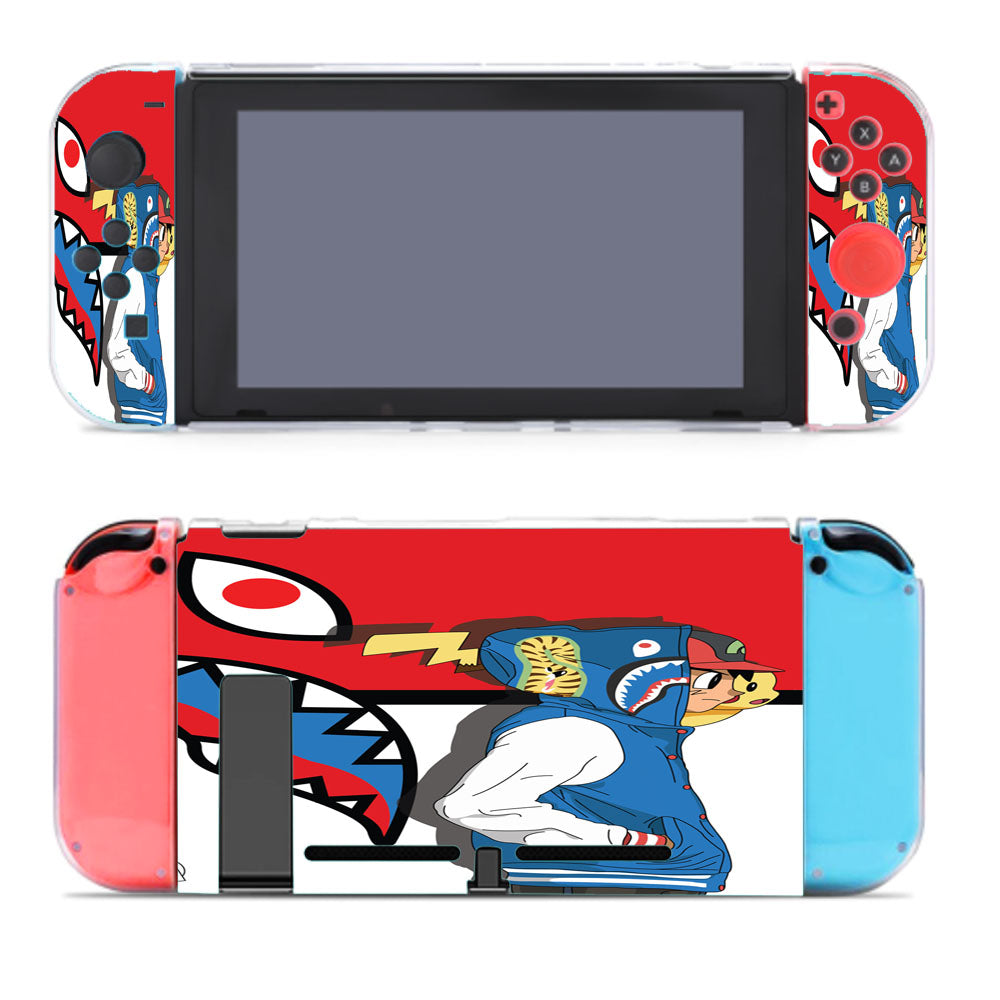 Hypebeast Hype Style Satoshi Pikachu Outfits Nintendo Switch Cover Case