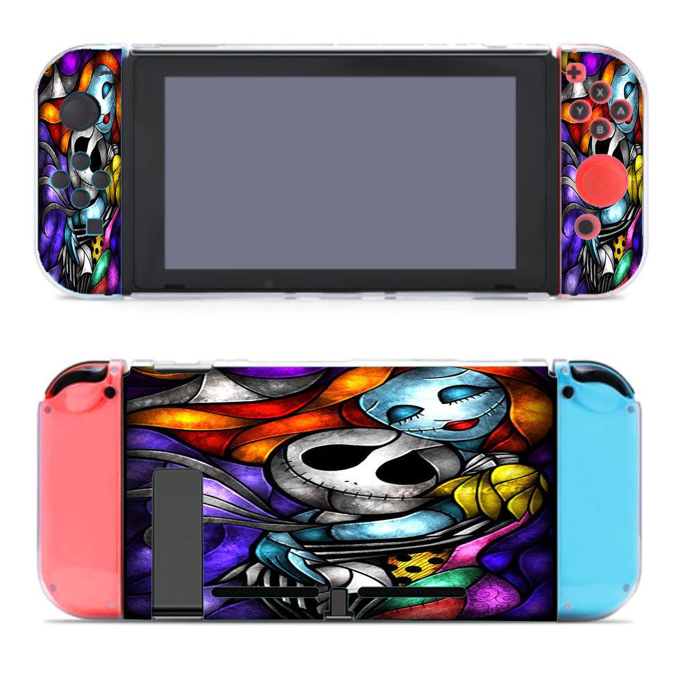 Jack Skellington And Sally In Stained Glasses Nintendo Switch Cover Case