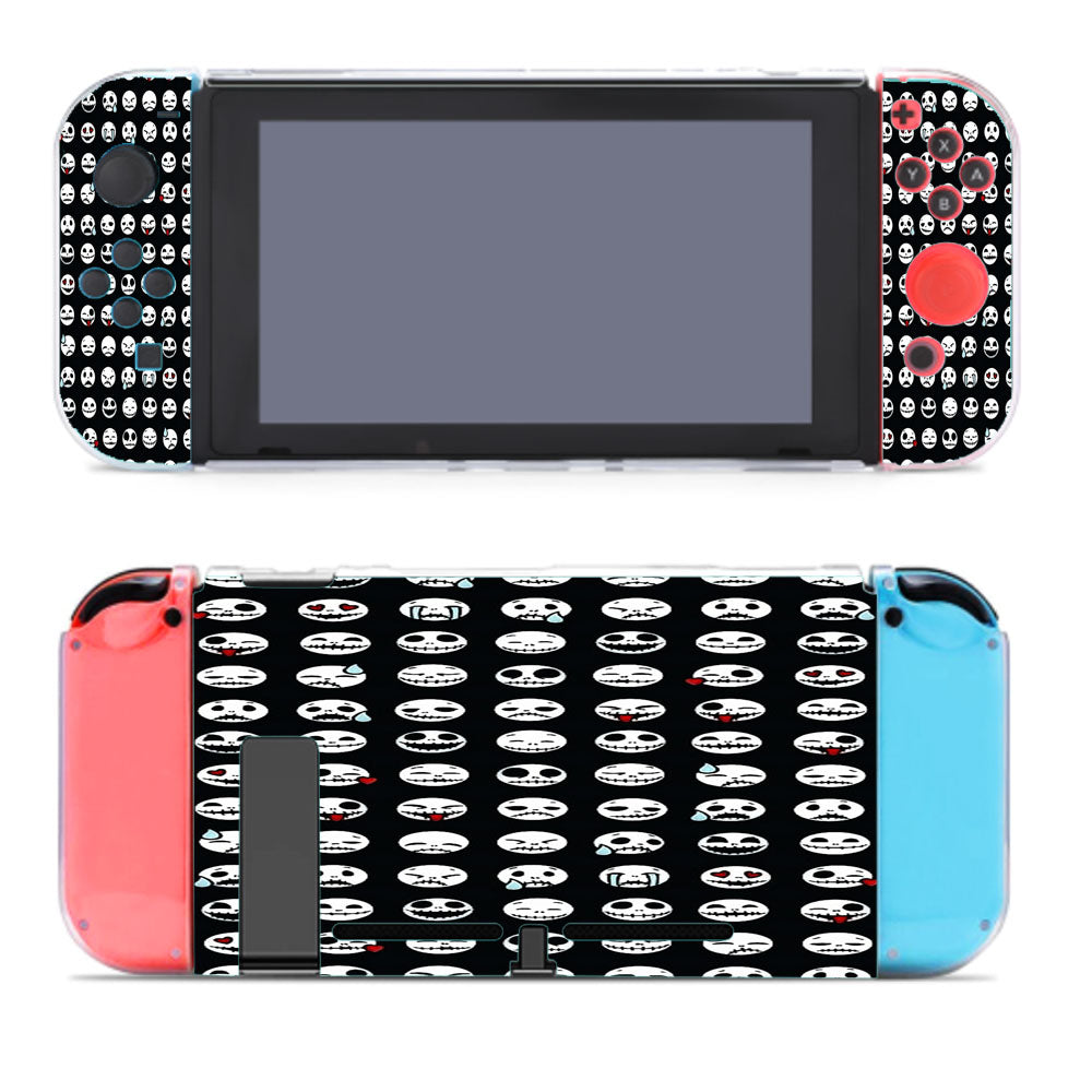Jack Skellington Cute Face Emoji Pattern Nintendo Switch Cover Case