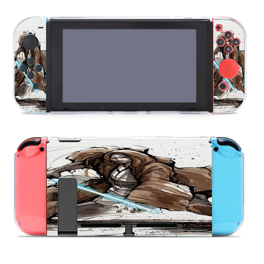 Jedi Knight From Star Wars With Calligraphy Nintendo Switch Cover Case