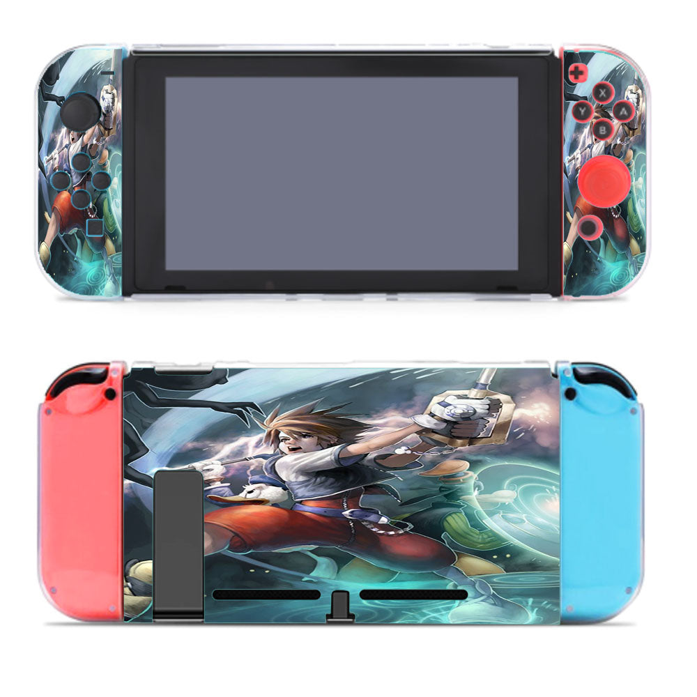 Kingdom Heart Iii Sora And Donald Duck Kill Enemy Nintendo Switch Cover Case