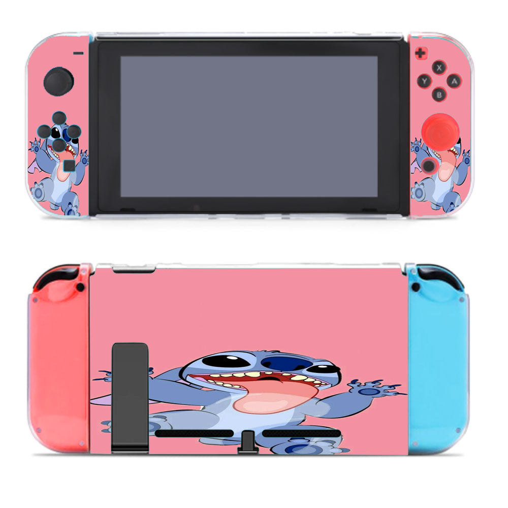 Lilo Stitch Pink Background Nintendo Switch Cover Case