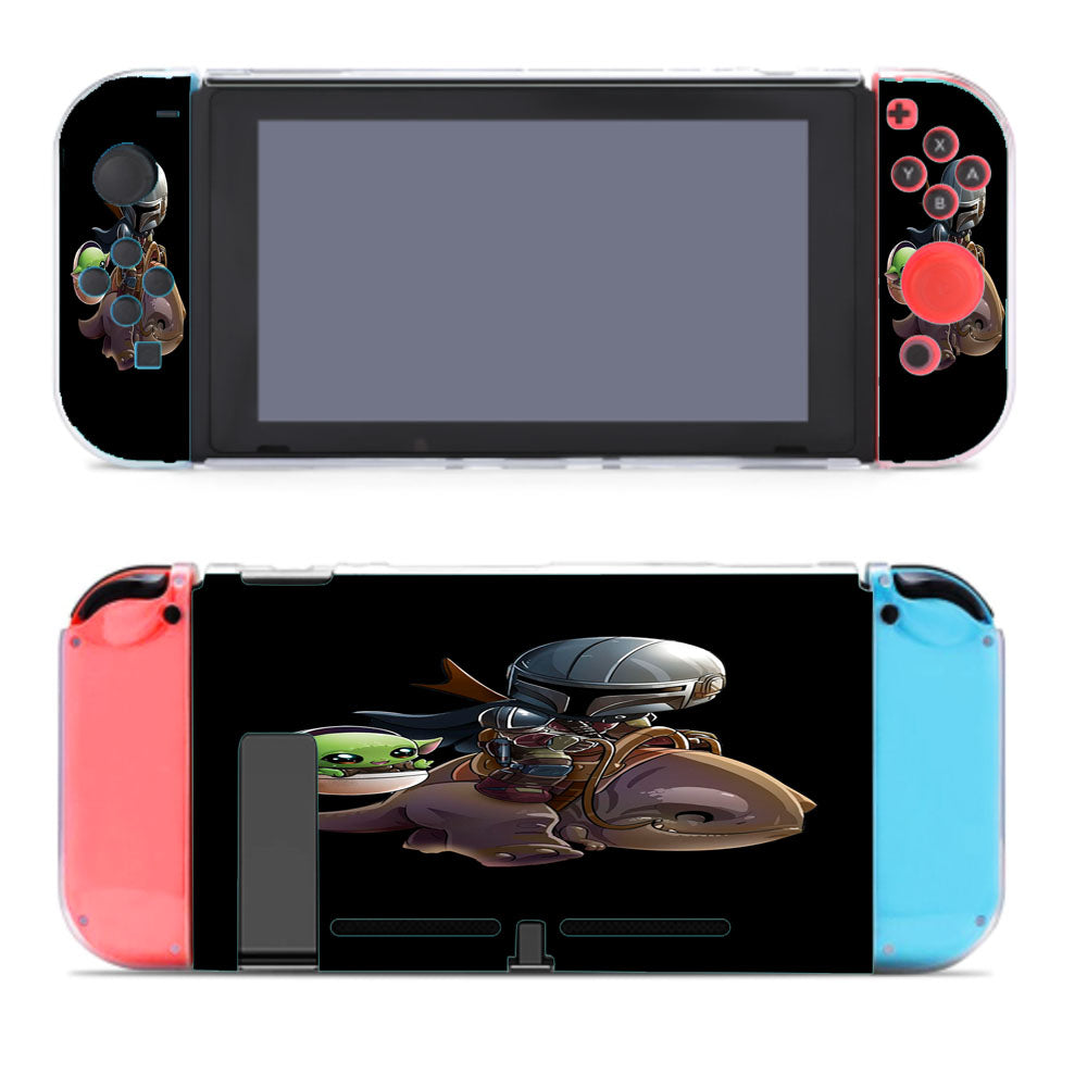 Mandalorian And Baby Yoda Race Nintendo Switch Cover Case