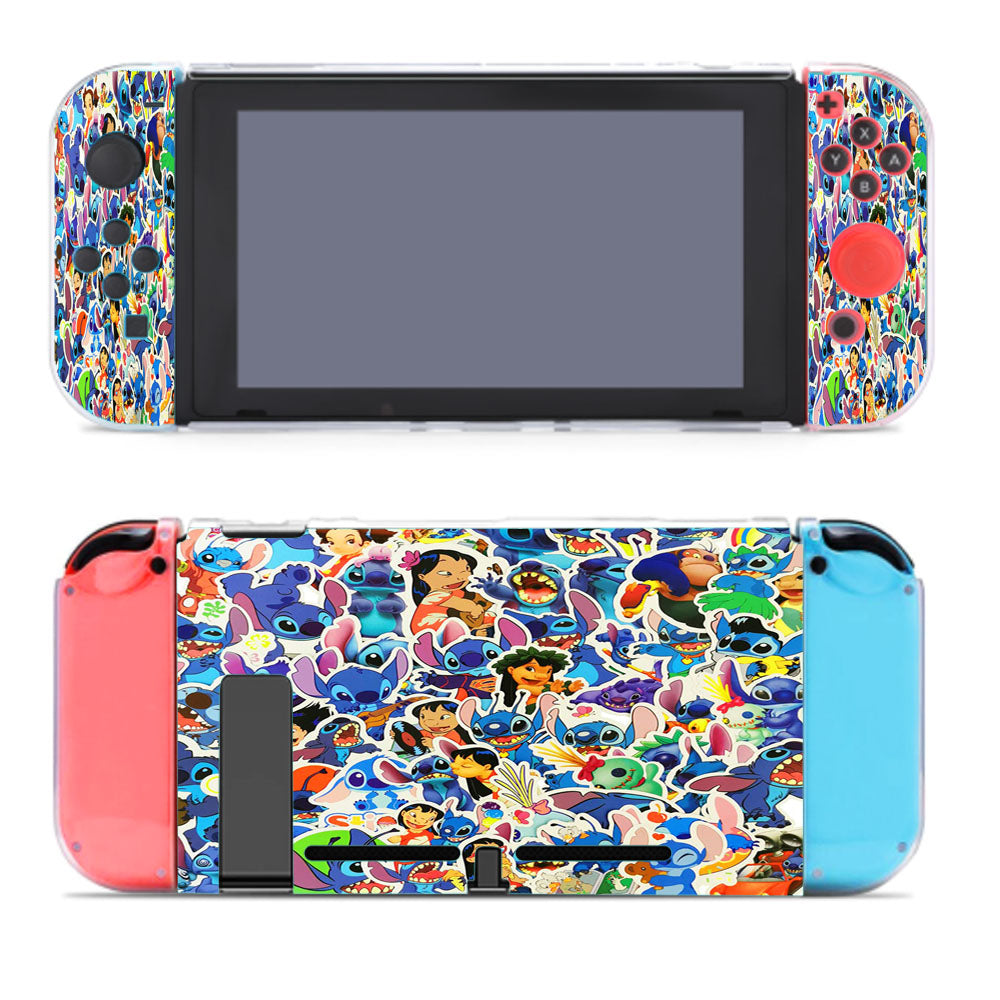 Many Lilo And Stitch Cute Cartoon Characters Collage Nintendo Switch Cover Case
