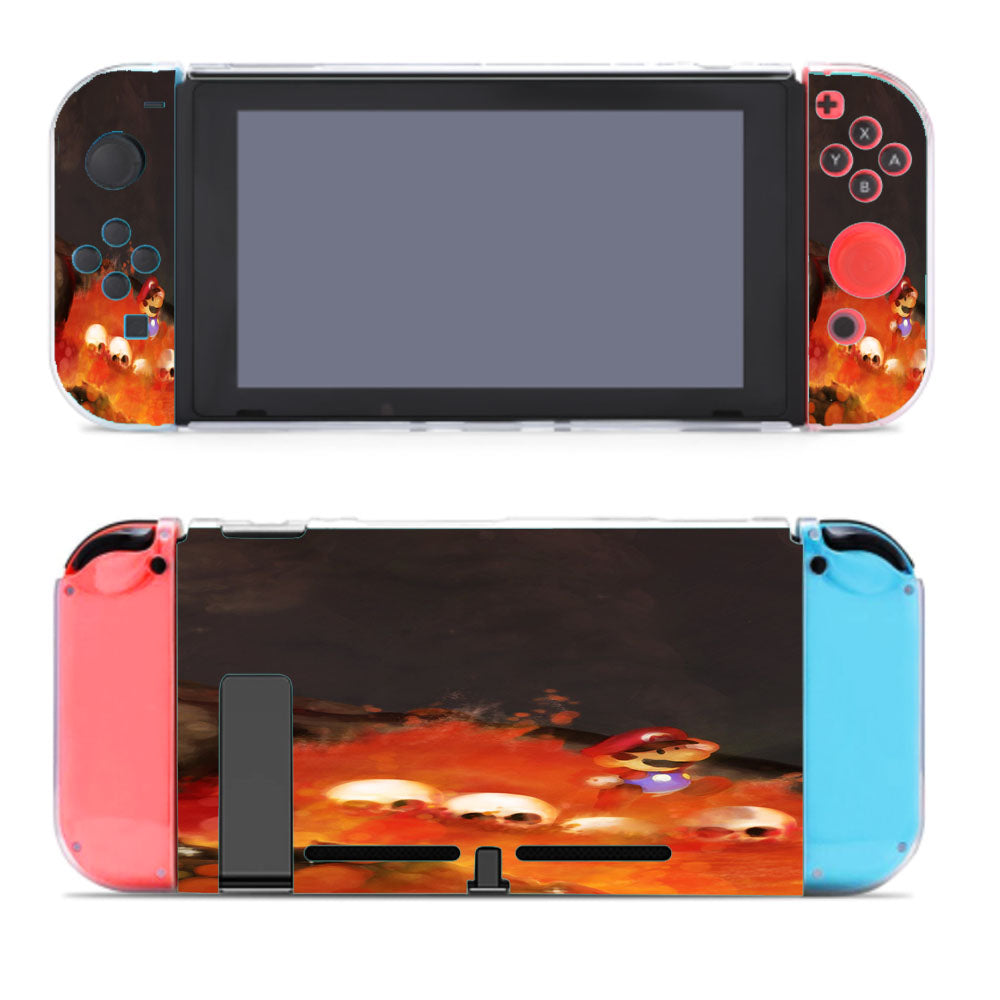 Mario And Skull Fire Lava Nintendo Switch Cover Case